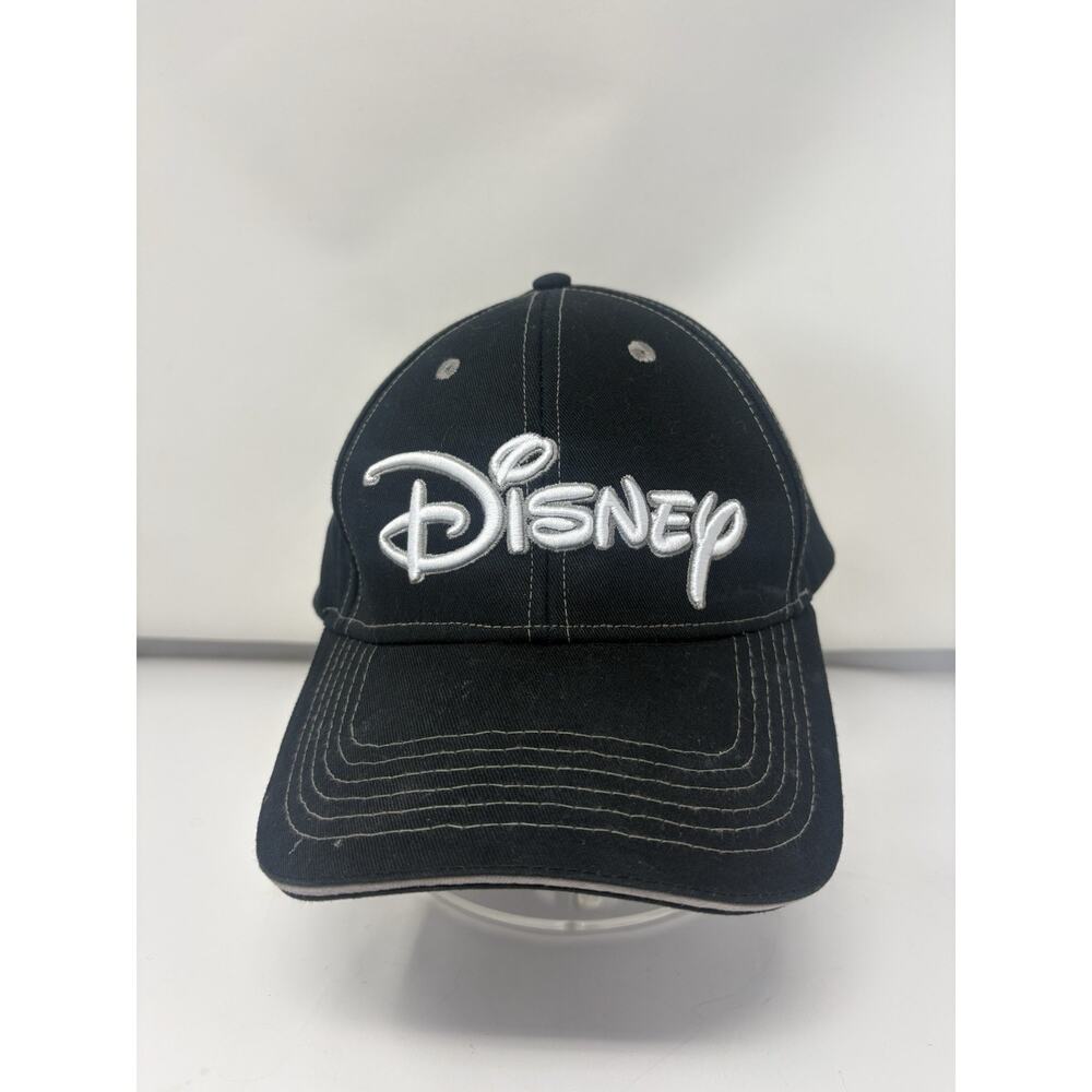 Disney Embroidered Logo Baseball Cap Hat One Size Black Adjustable